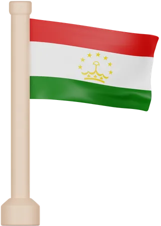 Bandeira do tajiquistão  3D Icon