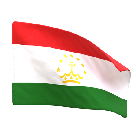 Bandeira do tajiquistão  3D Icon