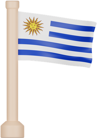 Bandeira do Uruguai  3D Icon