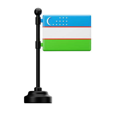 Bandeira do Uzbequistão  3D Icon