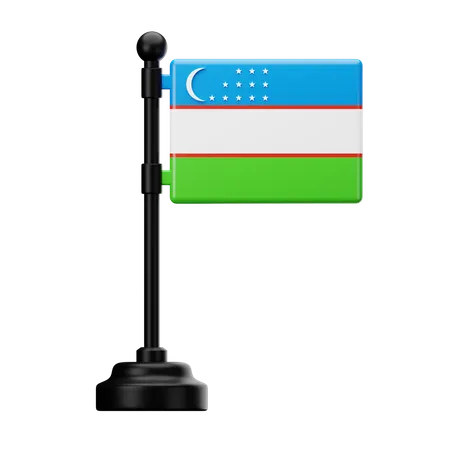 Bandeira do Uzbequistão  3D Icon