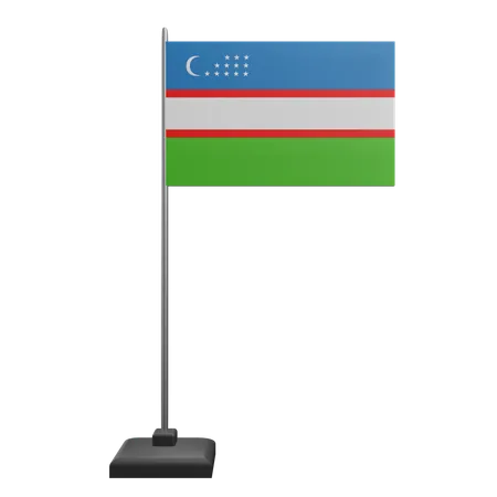 Bandeira do Uzbequistão  3D Icon