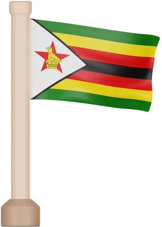 Bandeira do Zimbábue  3D Icon