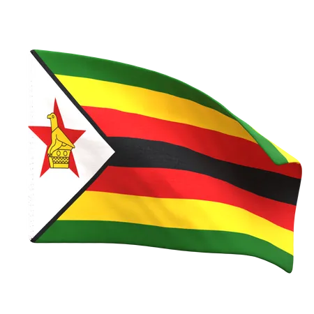 Bandeira do Zimbábue  3D Icon