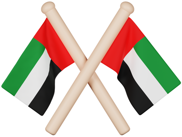 Bandeira dos Emirados Árabes Unidos  3D Icon