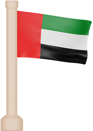 Bandeira dos Emirados Árabes Unidos  3D Icon