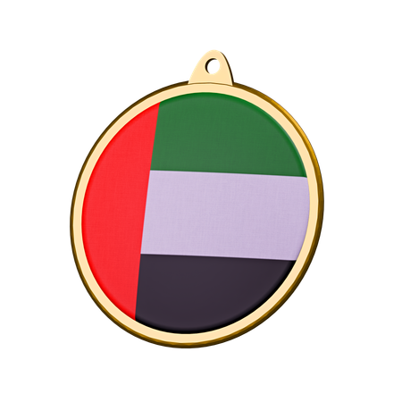 Emblema da medalha da bandeira dos emirados árabes unidos  3D Icon