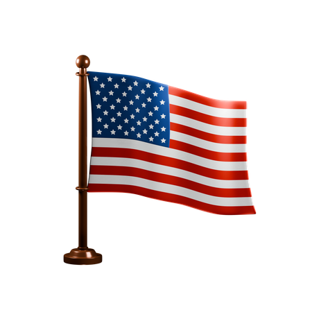Bandeira dos estados unidos  3D Icon
