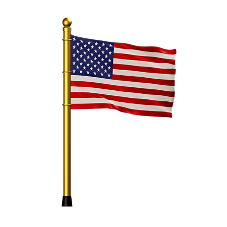 Bandeira dos estados unidos da américa  3D Icon