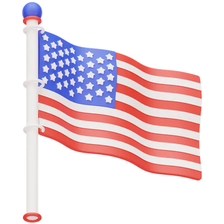Bandeira dos estados unidos da américa  3D Icon