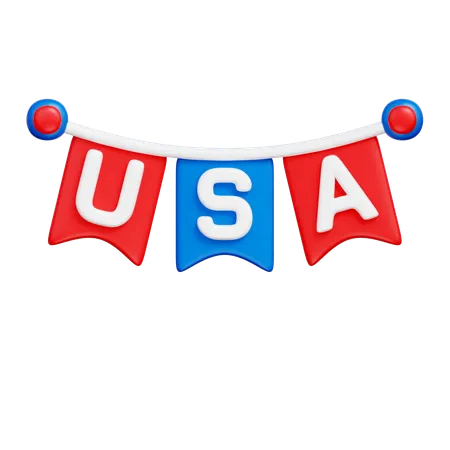 Uma bandeira  3D Icon