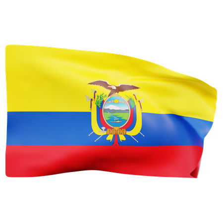 Bandeira do equador  3D Icon