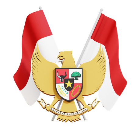 Bandeira da águia  3D Illustration