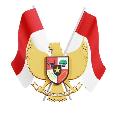 Bandeira da águia  3D Illustration