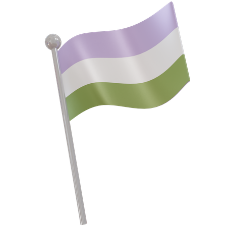 Bandeira gêneroqueer  3D Flag