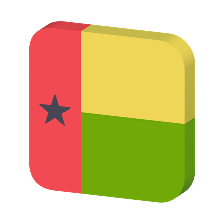 Bandeira da Guiné Bissau  3D Icon