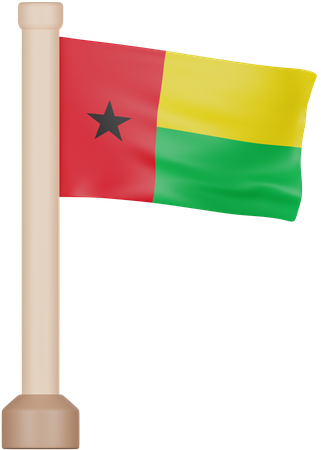 Bandeira da Guiné-Bissau  3D Icon