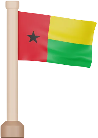 Bandeira da Guiné-Bissau  3D Icon