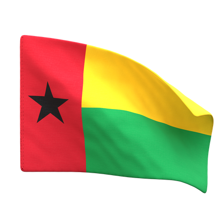 Bandeira da Guiné Bissau  3D Icon