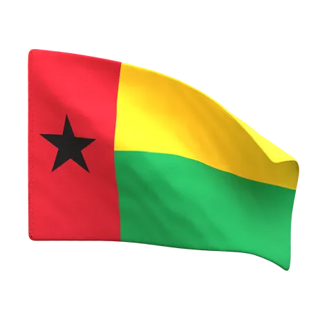 Bandeira da Guiné Bissau  3D Icon