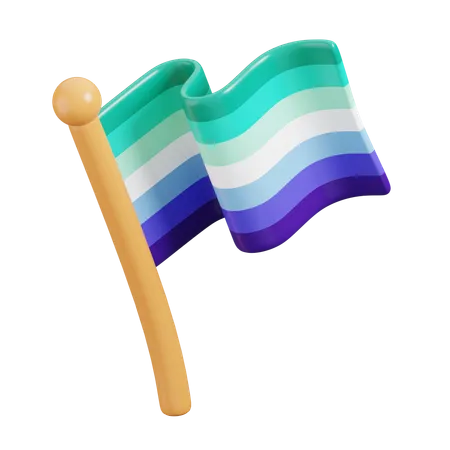 Bandeira dos homens gays  3D Icon