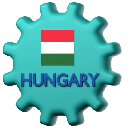 Bandeira da Hungria  3D Icon