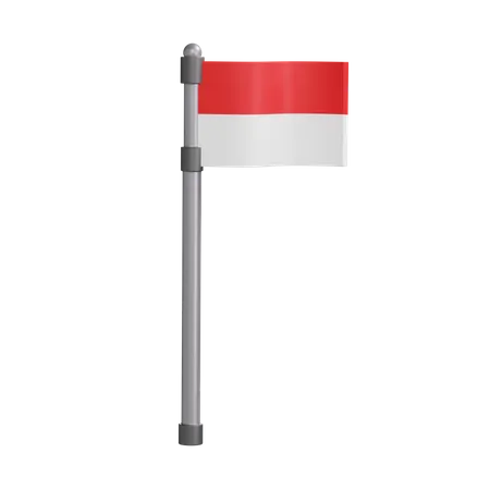 Bandeira da indonésia  3D Illustration