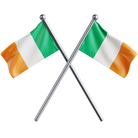 Bandeira irlandesa 1  3D Icon