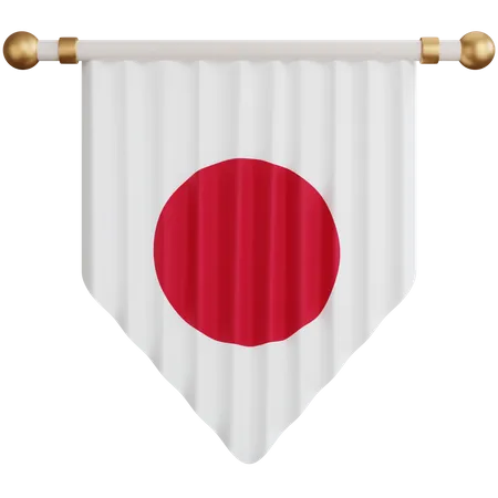 Ornamento De Renderizacao 3 D Bandeira Nacional Do Japao Isolada 3D Icon