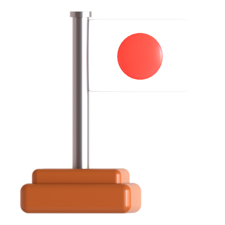 Bandeira japonesa  3D Icon