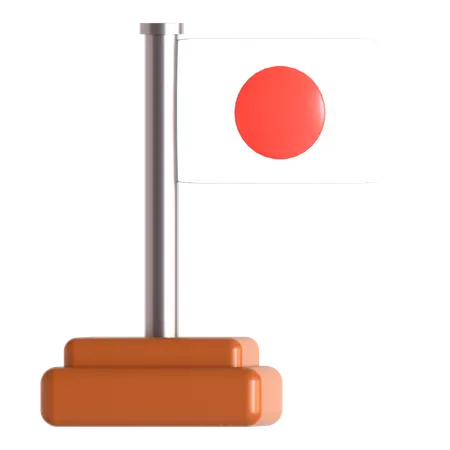 Bandeira japonesa  3D Icon