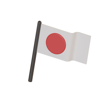 Bandeira japonesa  3D Illustration