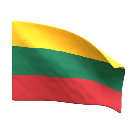 Bandeira da Lituânia  3D Icon