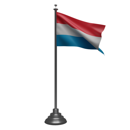 Bandeira do luxemburgo  3D Illustration