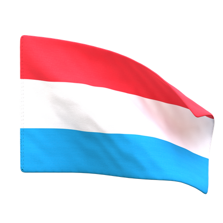 Bandeira do luxemburgo  3D Icon