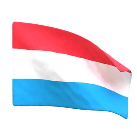 Bandeira do luxemburgo  3D Icon