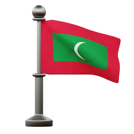 Bandeira das Maldivas  3D Icon