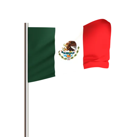 Icone 3 D Da Bandeira Mexicana Bom Para O Design De Cinco De Mayo 3D Icon