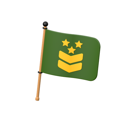 Bandeira militar  3D Icon