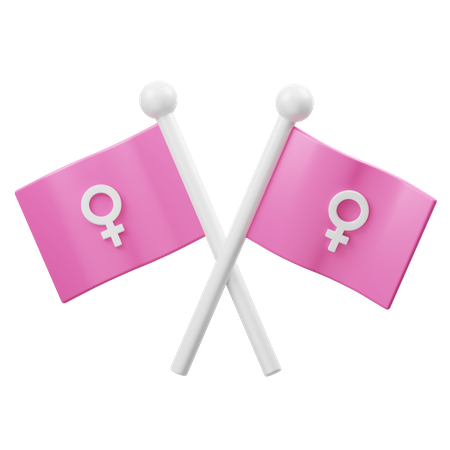Bandeira da mulher  3D Icon