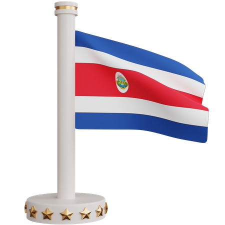 Bandeira nacional da costa rica  3D Icon