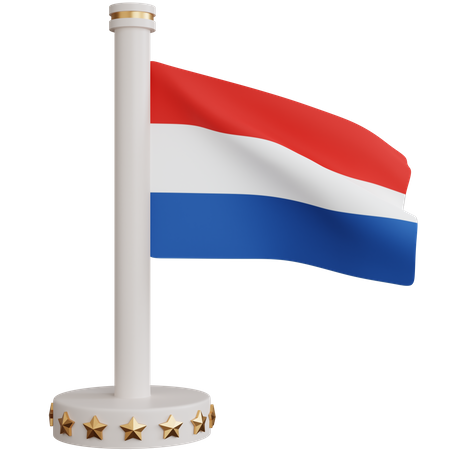 Bandeira nacional da holanda  3D Icon