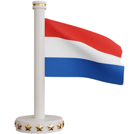 Bandeira nacional da holanda  3D Icon