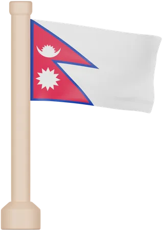 Bandeira do nepal  3D Icon