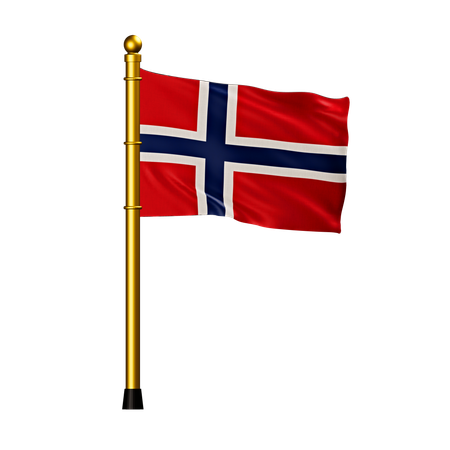 Bandeira da noruega  3D Icon