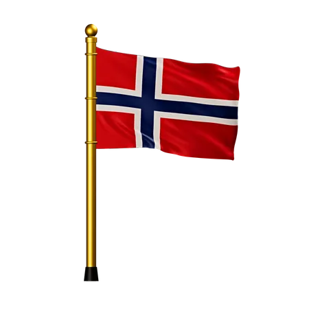 Bandeira da noruega  3D Icon