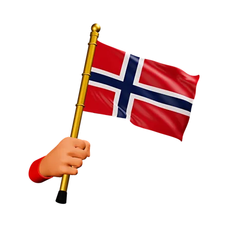 Bandeira da noruega  3D Icon