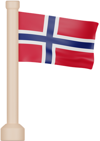 Bandeira da noruega  3D Icon