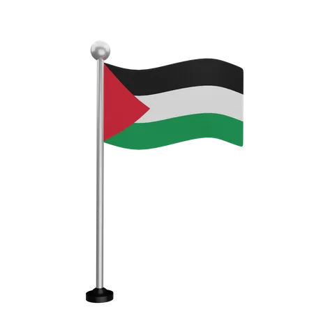 Este E Um Icone Da Bandeira Da Palestina Comumente Usado Em Design E Jogos 3D Flag