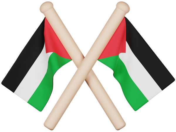 Bandeira da Palestina  3D Icon